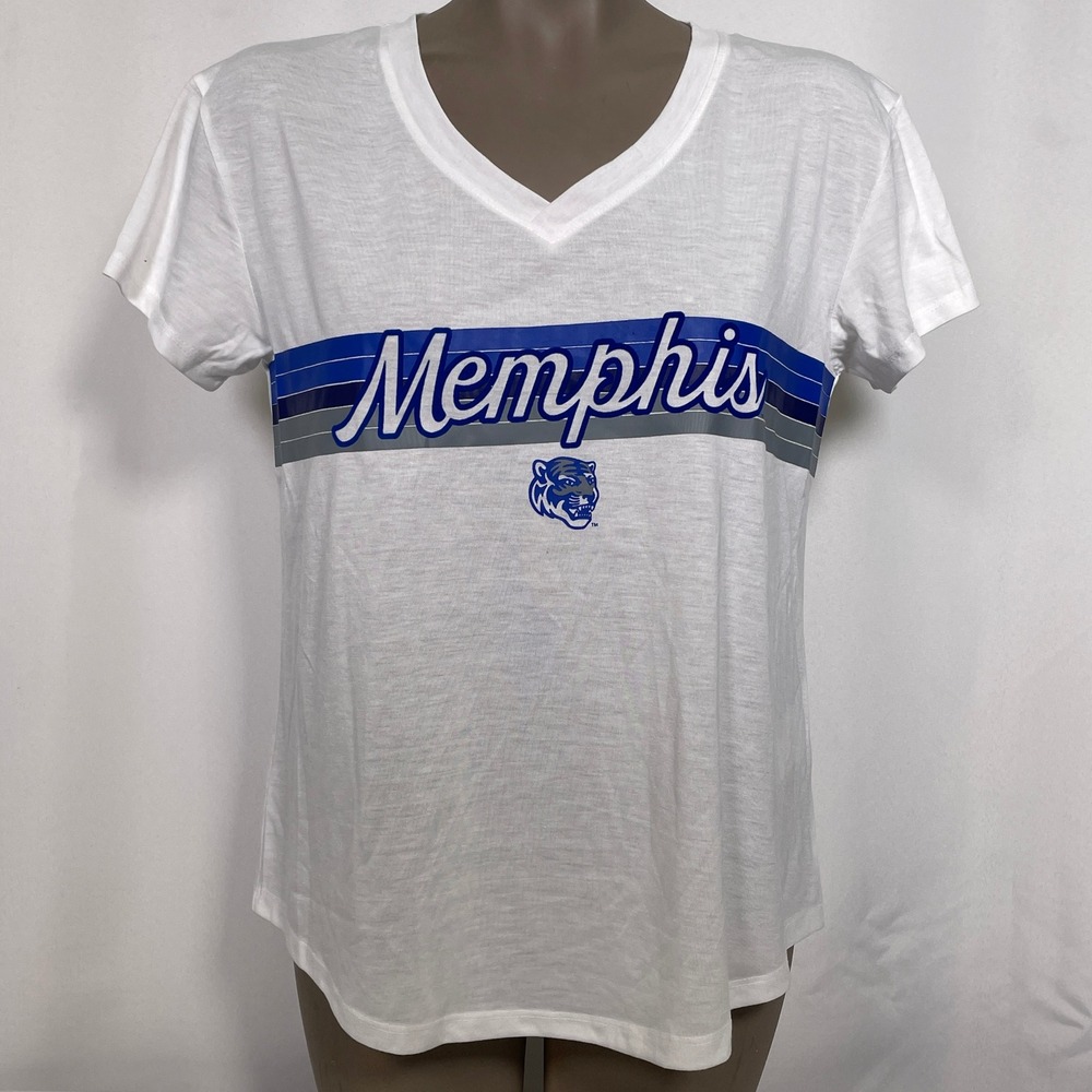 Memphis Tigers NCAA Rivalry Threads White T-Shirt Women's MEDIUM 8-10 NWT